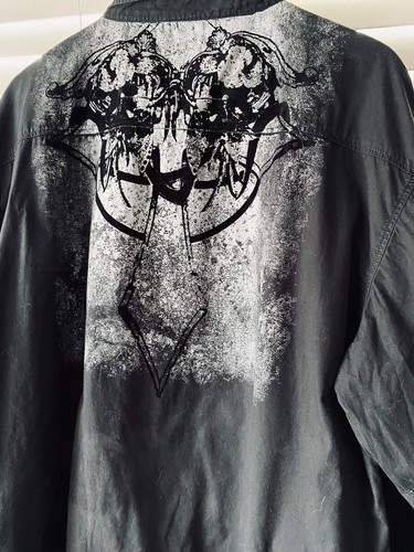 Mecca VTG Black Collared Embroidered Button Down Shirt Size 2XL - Picture 5 of 6