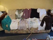 NWOT Lot  of 11 Assorted Brands Women's tops Long and Short Sleeves, S, M.,L 