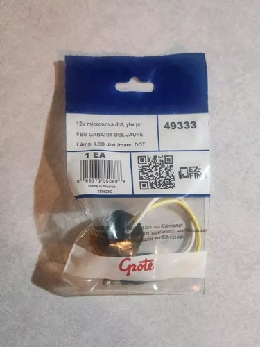 Grand 49333 Jaune 12v MicroNova Dot LED Clearance Marqueur Lumière (Oeillet)