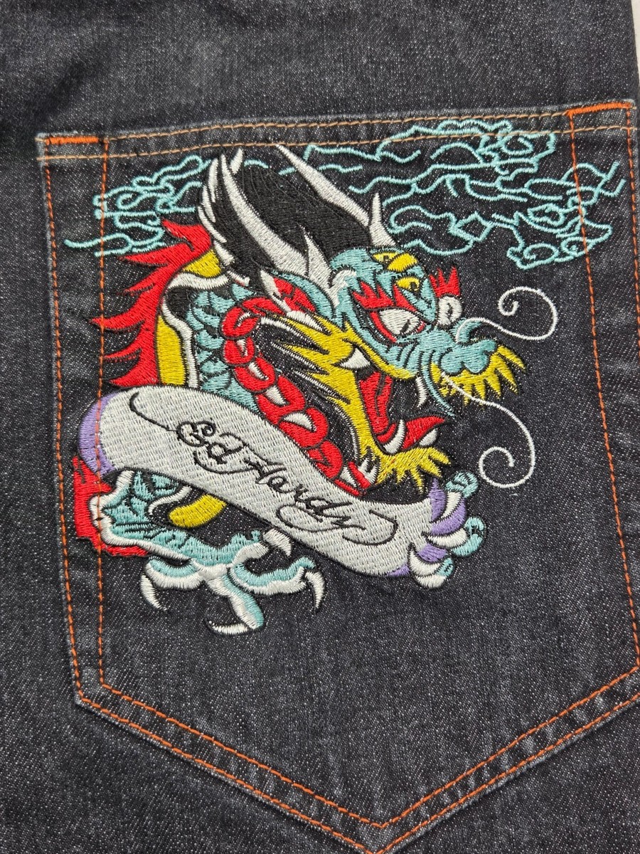 Y2K Ed Hardy x Christian Audigier Dragon Denim 2007 Baggy