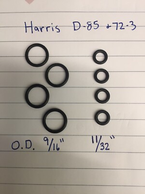 4 Sets Harris 72-3 & D-85 Oxygen Acetylene Cutting Torch & Mixer O Rings