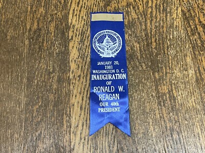 Ronald Reagan Inauguration Blue Ribbon January 20 1981 President White ...