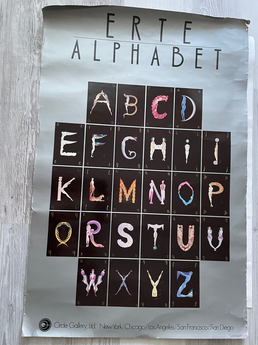 Alphabet (Silver) Erté Russian (1892–1990) 1977 Poster | eBay