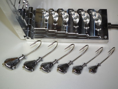 Saltwater Boxing Glove Jig mold 1,1.5,2,2.5.3,4oz 3407 with Eyes