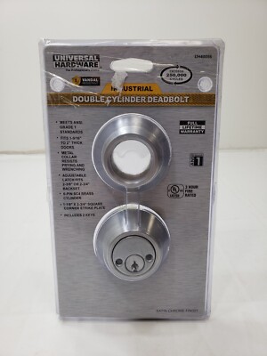 Universal Hardware Commercial Double Cylinder Deadbolt Door Lock Heavy Duty