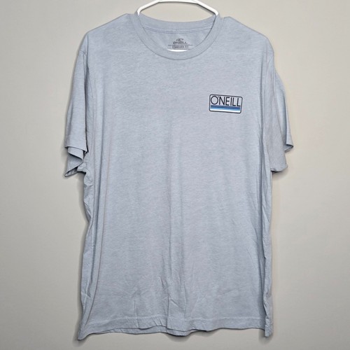 Vintage - O'Neill - Herren XL Kurzarm Grafik T-Shirt - blau meliert