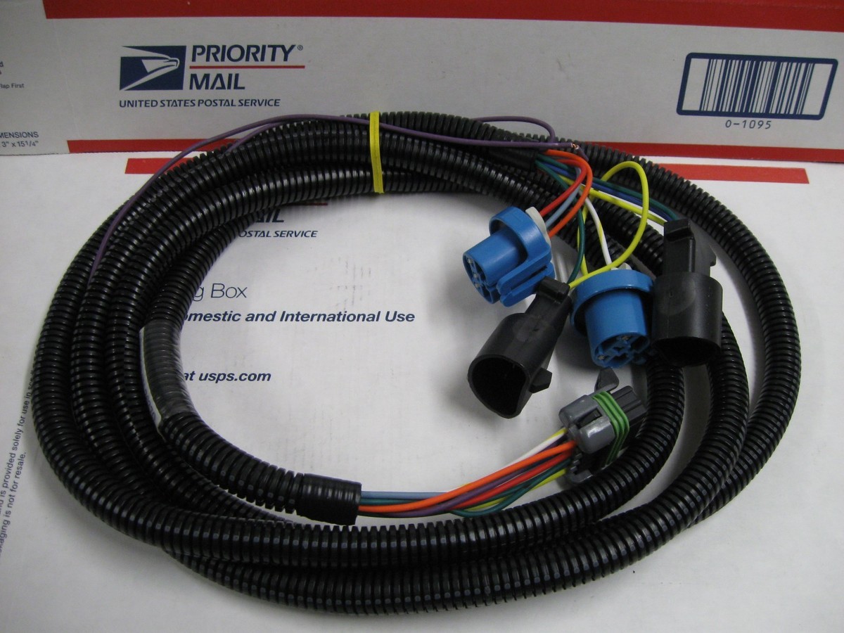 WESTERN FISHER PLOW 4 PORT LONG HEADLIGHT HARNESS 26370- DODGE