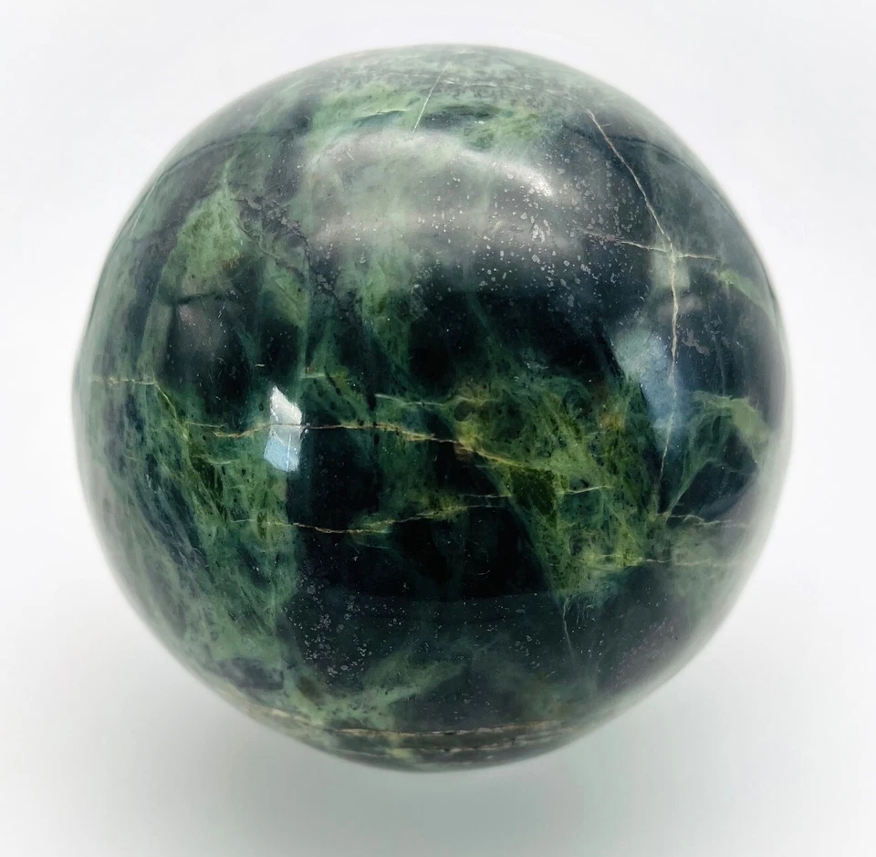 FM1114 Dschungel Serpentin Kugel Edelstein 1,9kg 10,7cm? Jungle - Bild 3 von 3