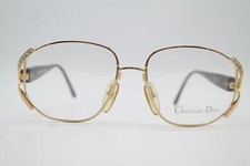 Vintage Glasses Christian Dior 2619 Gold Burgundy Oval Frame Eyeglasses
