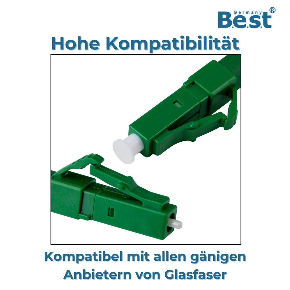 Glasfaserkabel 0,5M-100m Simplex LC/APC - LC/APC LSZH Patchkabel LWL Patchcord - Bild 3 von 4