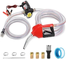 Diesel Fuel Transfer Pump Kit, 12V Electric Self-Priming Transfer Pump Kit with