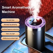 Smart Car Air Freshener LED Projection Aromatherapy Diffuser Interior Accessory 