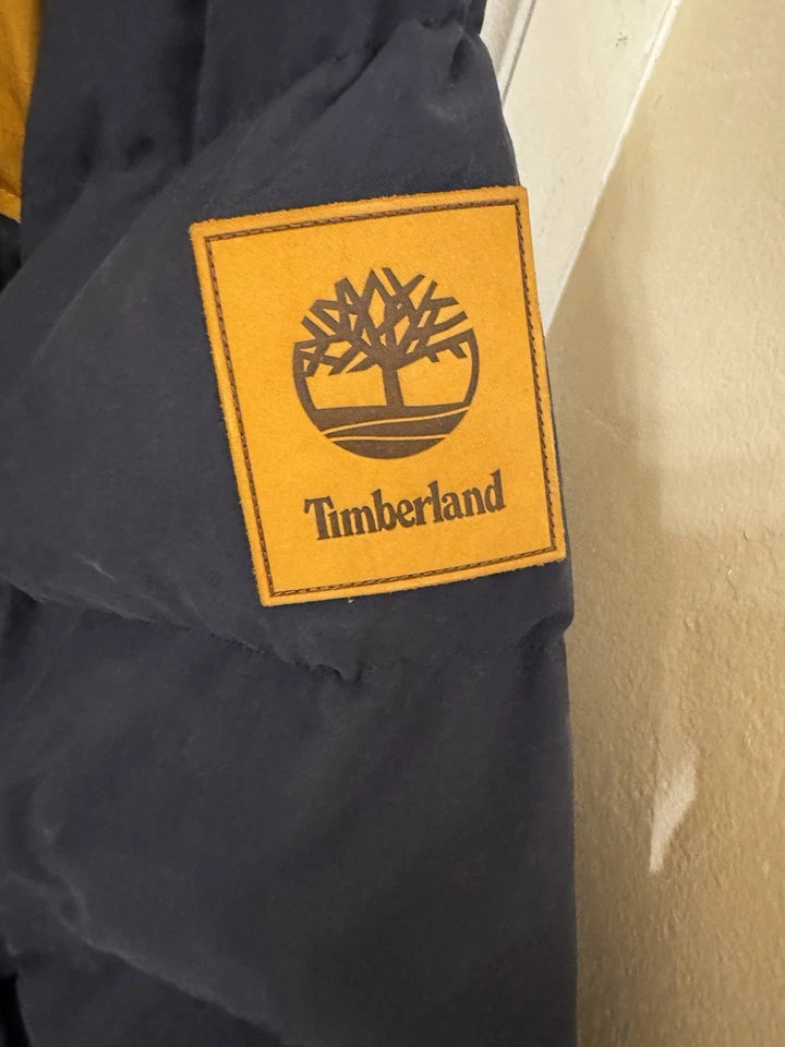 Abrigo Chaqueta Timberland XL Azul Puffer Para Hombre Excelente Estado ¡Precio al por menor de $150! Foto 3 de 4