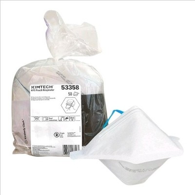 Kimberly-Clark KIMTECH 53358 N95 Pouch Respirator Mask 50/Pk NIOSH Approved Ind.