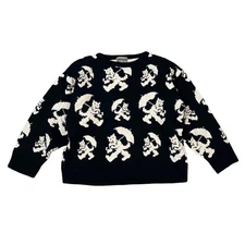 Vintage 90s Smartline AOP Graphic Knit Sweater Fits Women's Small