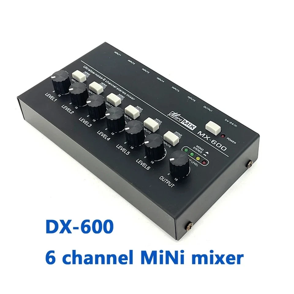 6-Kanal-Stereo-Line-Mixer mit Extrem Geringem Rauschen, Professioneller -So1302 - Bild 3 von 4