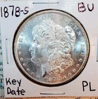 * 1878 S * BU MS+ BLAZING WHITE SEMI PL GORGEOUS! RARE MORGAN SILVER DOLLAR C14