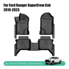 Car All Weather Waterproof Floor Mats For Ford Ranger Supercrew Cab 2019-2023 Car All Weather Waterproof Floor Mats For Ford Ranger Supercrew Cab 2019-2023