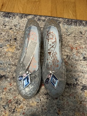 Disney Store Cinderella Light Up Costume Shoes Sparkle Gem Dress Up shoes 2 NWOT
