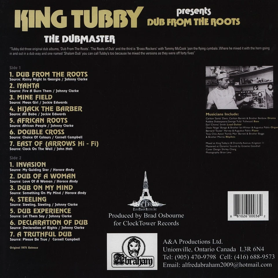 King Tubby - Dub From The Roots (Vinyl LP - US - Reissue) - Bild 2 von 2