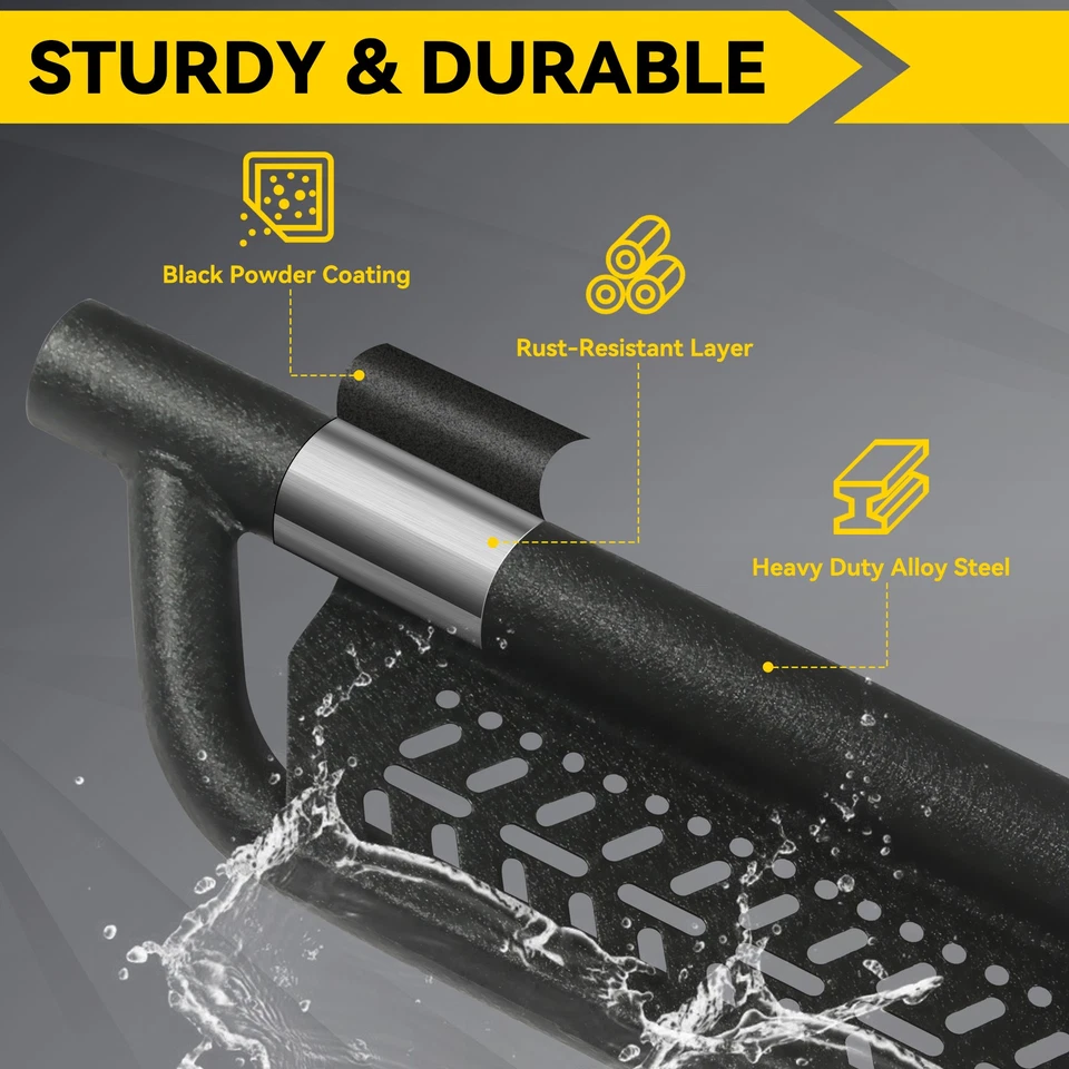 Fit for 2009-2018 Dodge Ram 1500 Crew Cab 2010-2024 RAM 2500 3500 Running Boards Foto 3 de 4