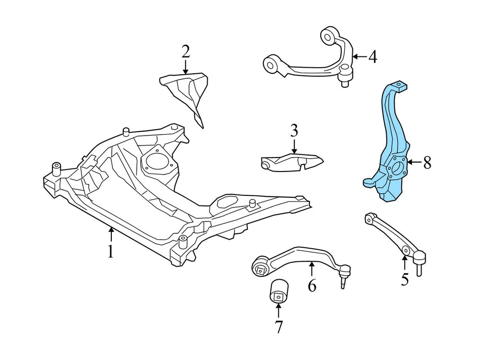 BMW ACTIVEHYBRID 7 2013-2015 - Nudillo del husillo delantero derecho con cojinete de rueda Foto 3 de 4