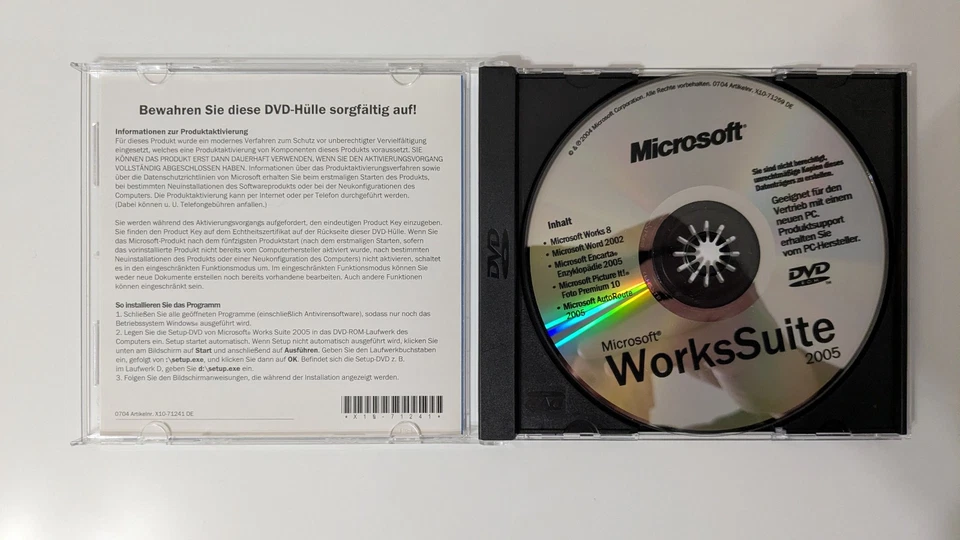 Microsoft MS Works 2005 deutsch DVD/Lizenz/CoA inkl. Word 2002 - Bild 2 von 3