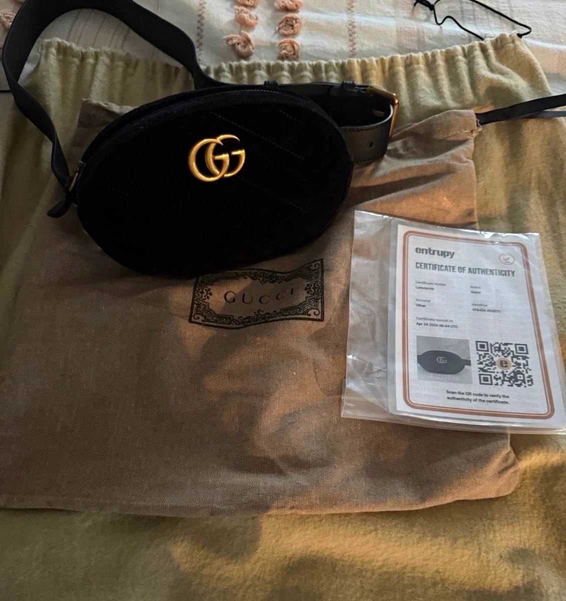 Gucci Velvet Exterior Bags & Handbags for Women for sale | eBay