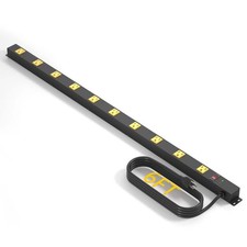 10 Outlet Long Power Strip Surge Protector, Heavy Duty Industrial Metal Power...