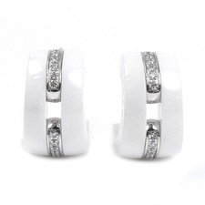 Chanel Ultra Collection Au750 Gold Diamond Earrings Women White One Size