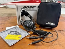 Bose Aviation Headset X ANR AHX-32-01 Dual Plug w/ Box Case NICE