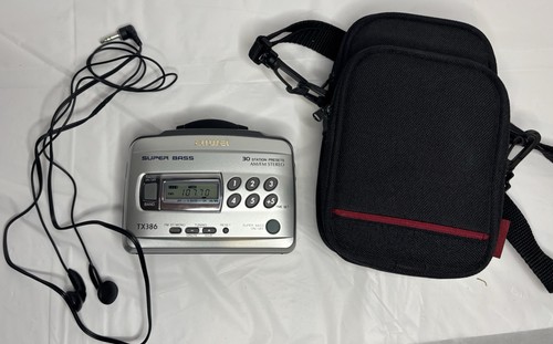 Aiwa AM/FM Stereo Radio Portable Cassette Tape Player Digital Tuning HS-TX388