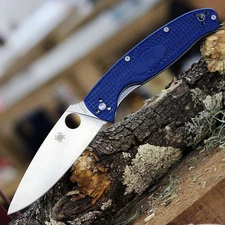 SPYDERCO RESILIENCE LIGHTWEIGHT FOLDING KNIFE BLUE FRN CPM-S35VN SS C142PBL