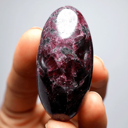 Granate Gema Natural 73g Granate Alta Calidad Coleccionable Shiva Lingam Cristal Mineral ~ 52MM - Imagen 2 de 12