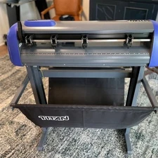 USCutter 28in. Titan Vinyl Cutter/Plotter with Stand Basket and materials