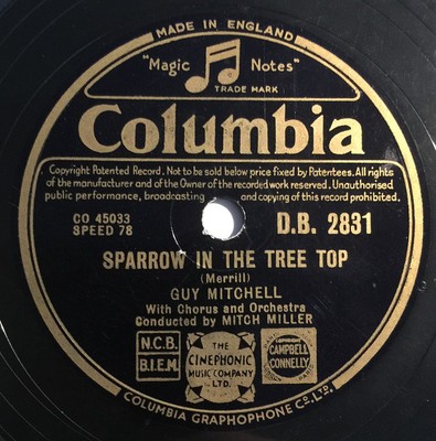 Guy Mitchell With Mitch Miller - Sparrow In The Tree Top / Christopher Columb...