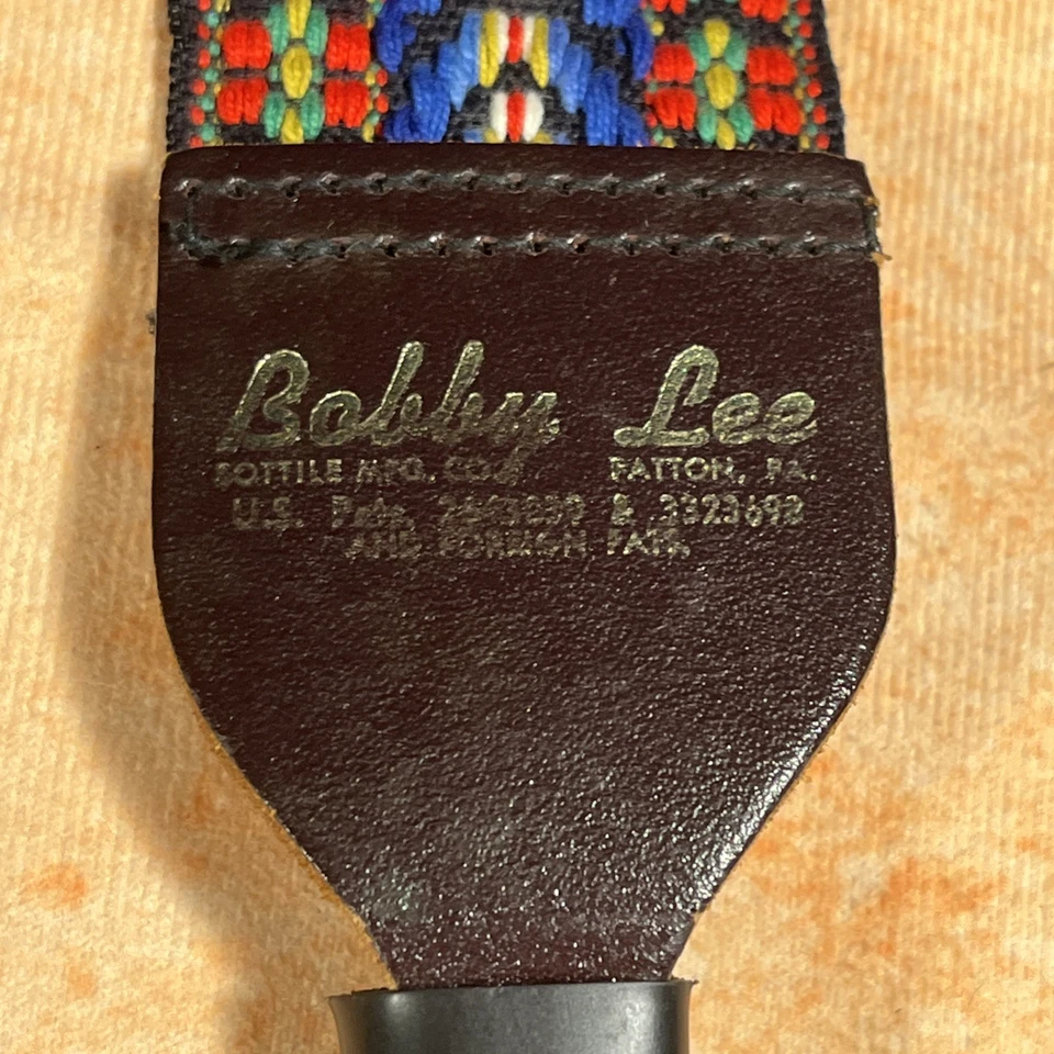 Vintage Bobby Lee 70s Wide Woven Hippie Camera Guitar Neck Strap w/ Clip Covers - Image 3 of 4