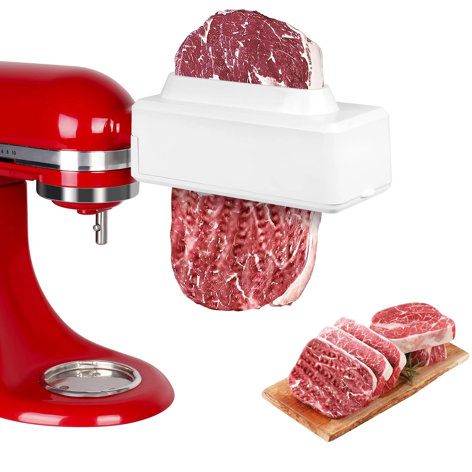 LETOMS Meat Tenderizer Attachment for All KitchenAid Stand Small, White