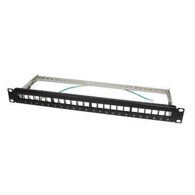 LogiLink Keystone Patchpanel für 24 Keystone Buchsen, g # NK4042