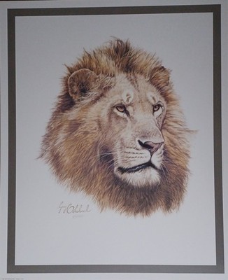 Lion by Guy Coheleach - Signed Lithographic Print