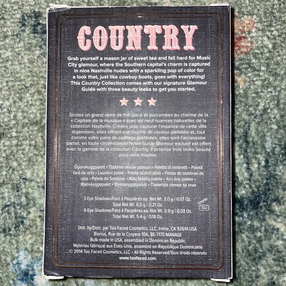 Too Faced Country Nashville Nudes Eyeshadow Collection Brand New In Box - Image 3 of 4