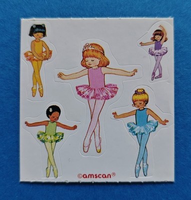 Vintage Stickeralbum Sticker 90er Amscan Ballett 