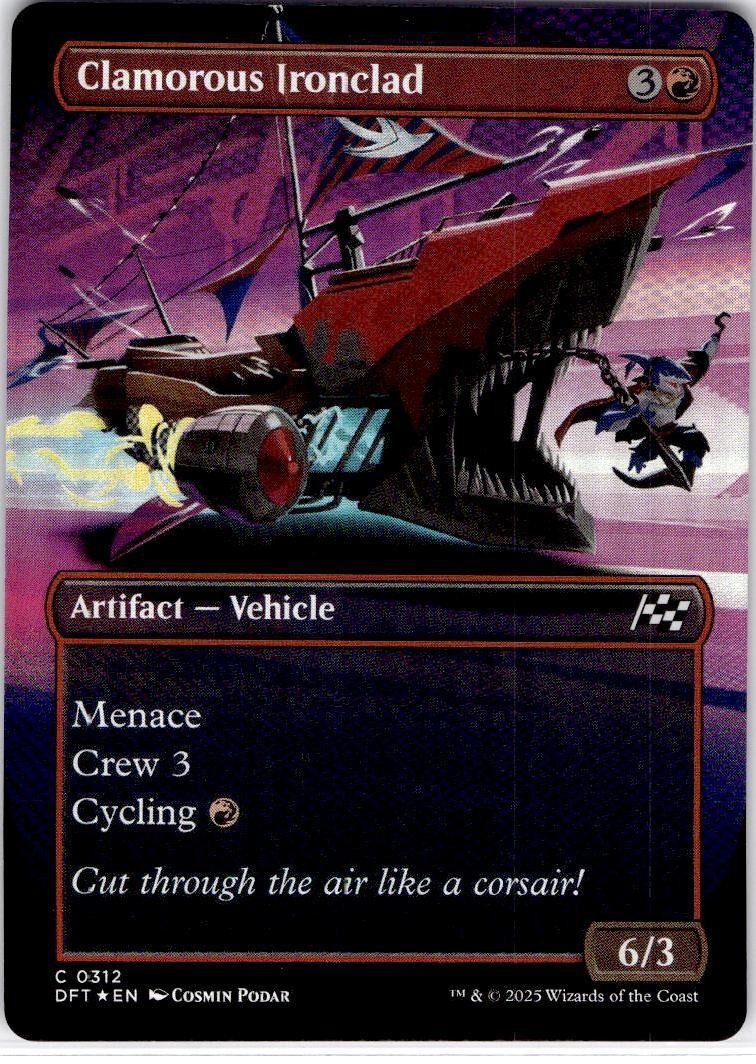 MTG Clamorous Ironclad (Borderless) Aetherdrift HOLO #312