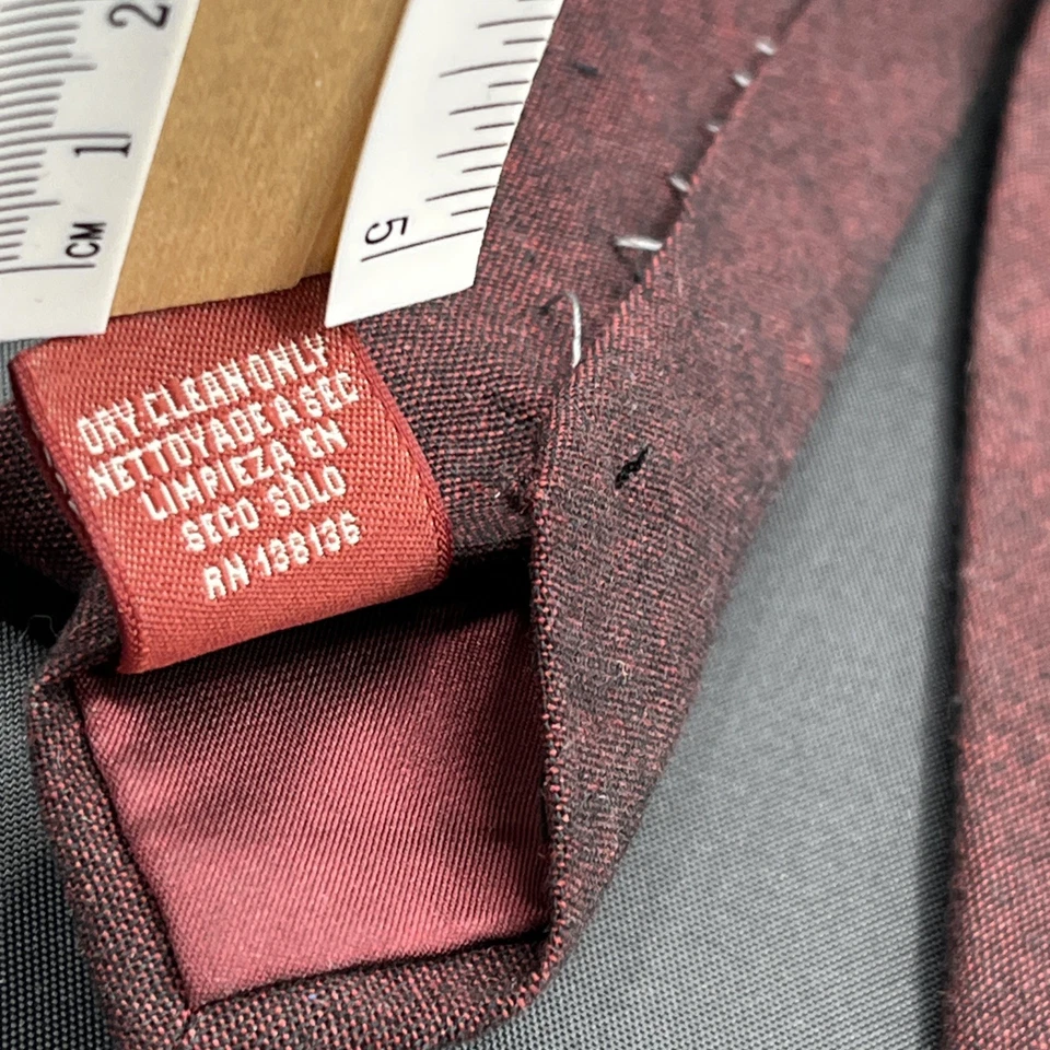 Corbata Original Pingüino Borgoña Ajustada 100% Algodón Foto 3 de 4