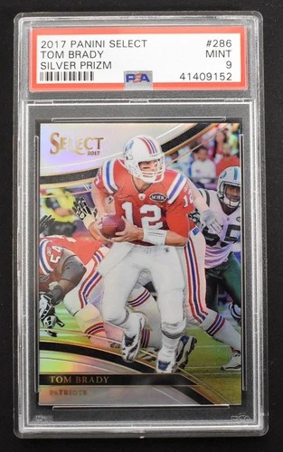 Tom Brady 2017 Panini Select Field Level Silver Prizm #286 Patriots PSA 9 MINT