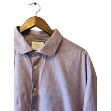 Charles Tyrwhitt  100 Cotton Purple/White Check Classic Fit Shirt  19/37