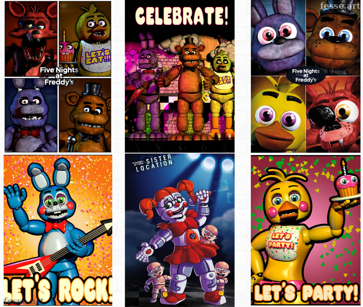 FNAF Five Nights at Freddy's Canvas Poster Art Decor