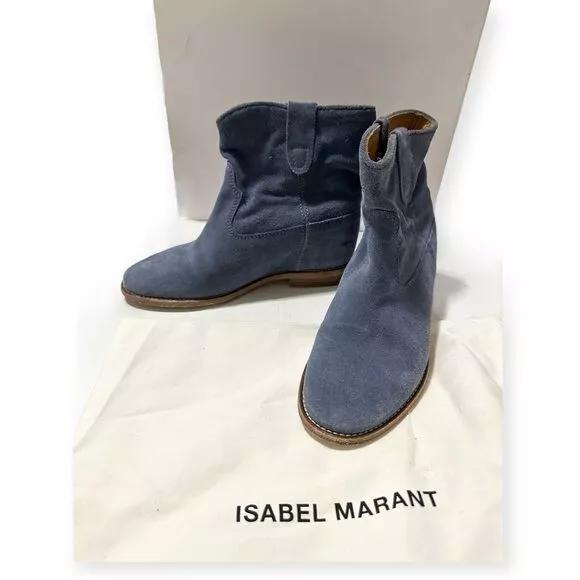 Isabel Marant Ankle Boots Light Blue Suede, Size 36EU | eBay