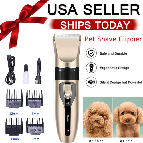 Dog Cat Pet Grooming Kit Electric Hair Clipper Trimmer Rechargeable Cordless US