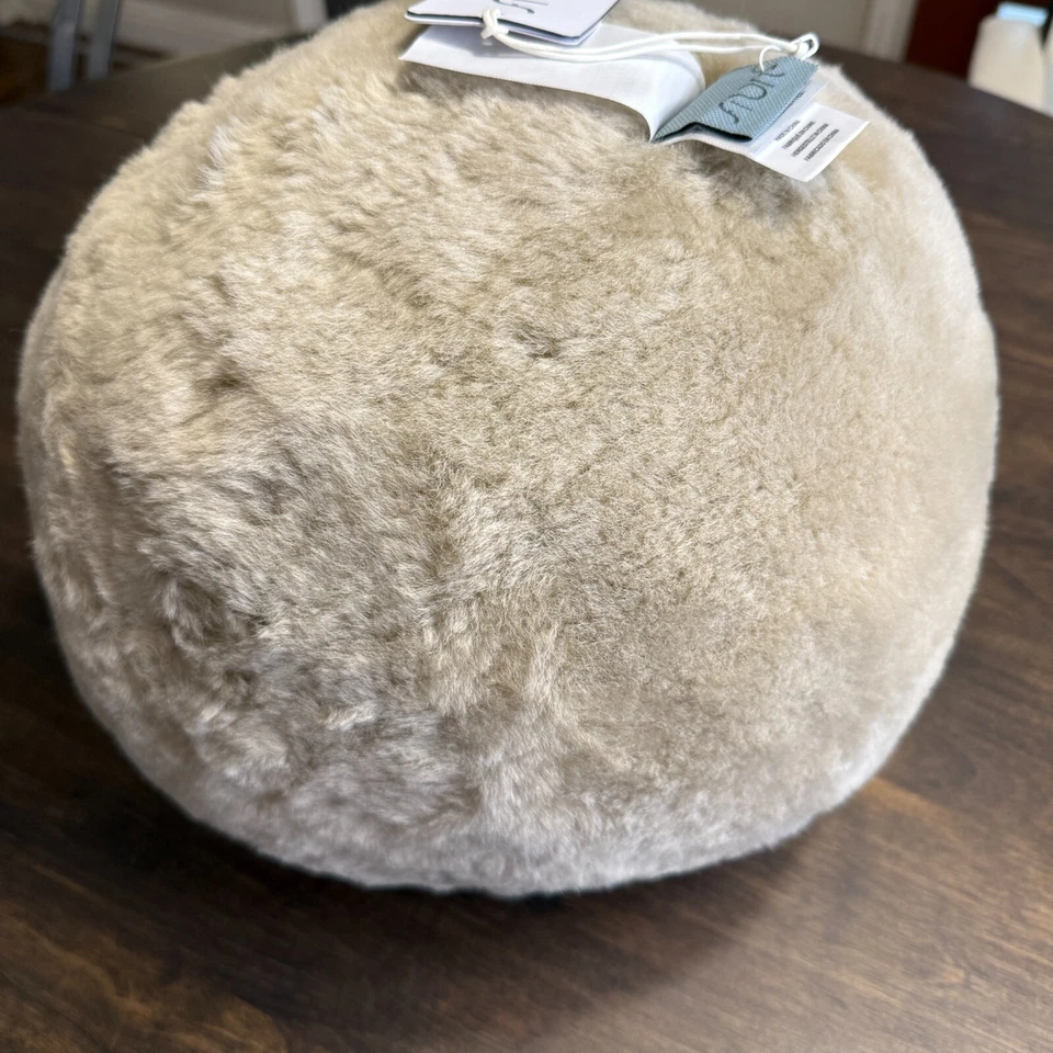 ALMOHADA BOLA PIEL DE OVEJA LANA CORTA CAYE GRANERO CERÁMICA ~ NAPPA Foto 3 de 4